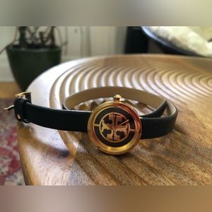Tory Burch leather strap watch